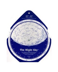 The Night Sky Planisphere 30°-40° Zone - Large